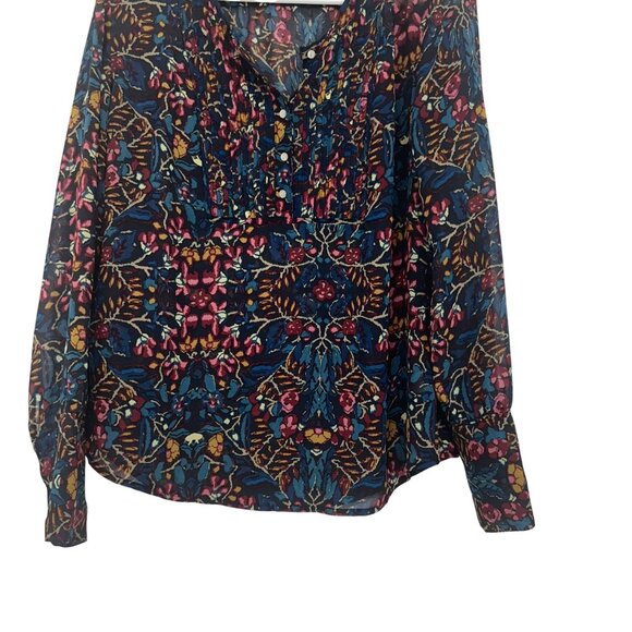 Converse One Star Womens Floral Long Sleeve Top Blouse SZ M Multicolor - Picture 8 of 9